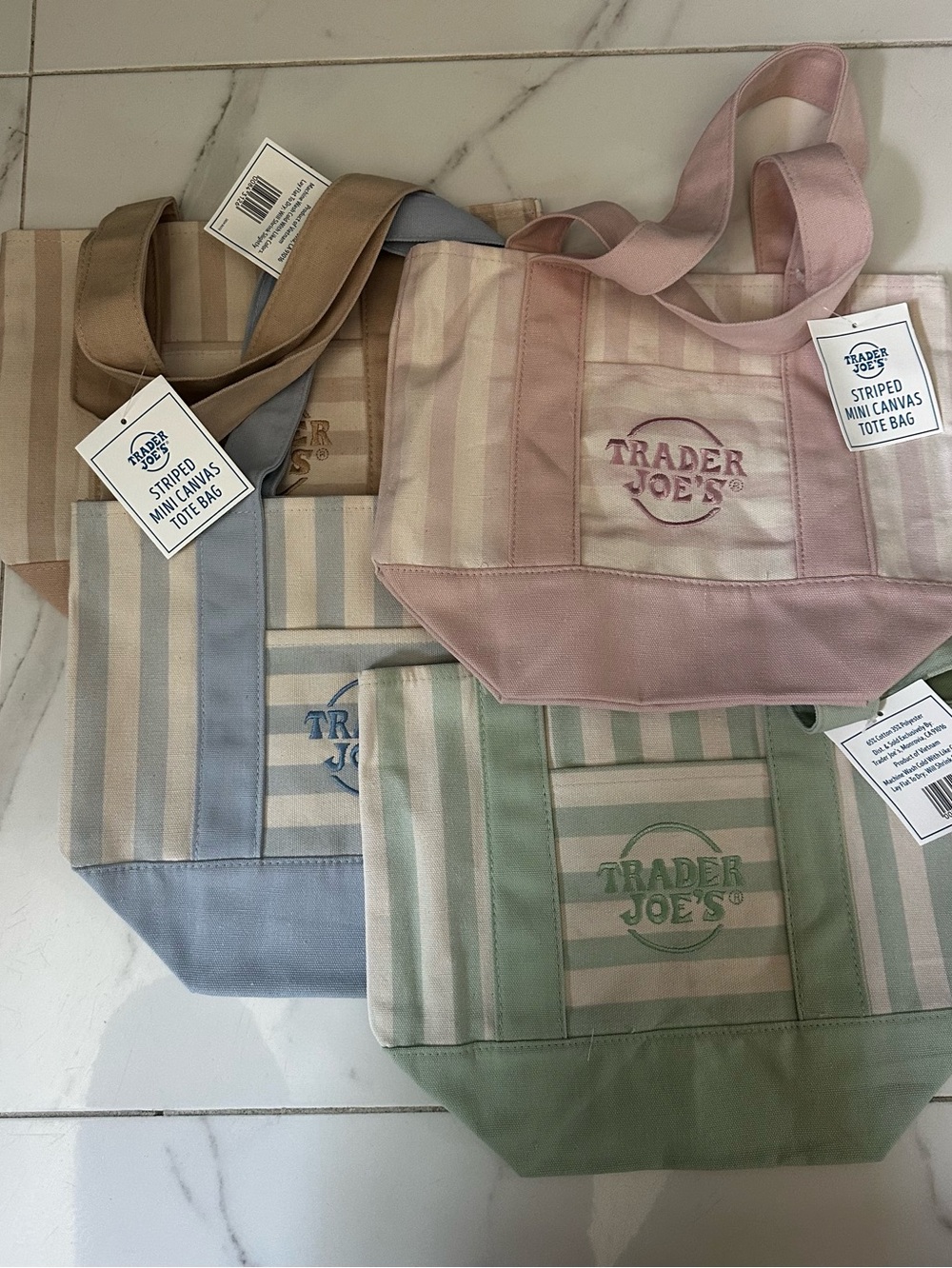 Trader Joe's Striped Tote Bag